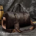 Luxury Genuine Leather Travel Bag | Durable Cowhide Carry-On Duffle for Men & Women | Perfect Weekend Luggage in the USA