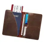 Leather Haven Unisex Genuine Leather Passport Wallet | Vintage Cowhide Travel Wallet & Credit Card Holder for Men & Women