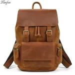 Leather Haven Handmade Genuine Leather Backpack | Large 15-Inch Laptop Daypack for Men & Women | Cowhide Computer Backpack