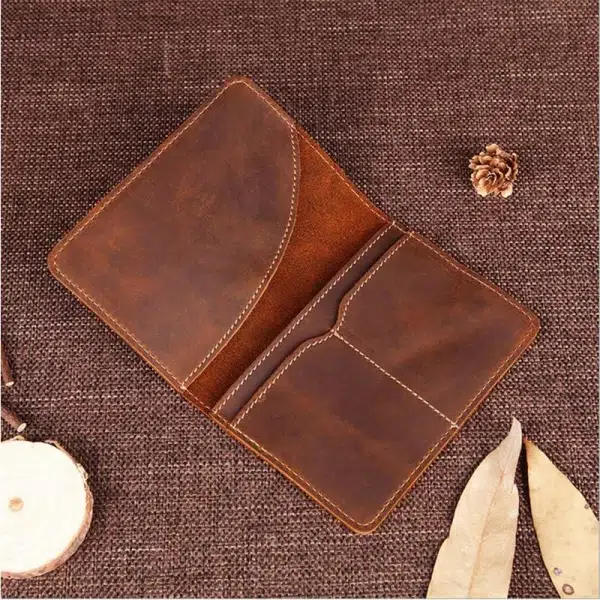 Leather Haven Unisex Genuine Leather Passport Wallet | Vintage Cowhide Travel Wallet & Credit Card Holder for Men & Women