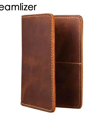 Leather Haven Unisex Genuine Leather Passport Wallet | Vintage Cowhide Travel Wallet & Credit Card Holder for Men & Women