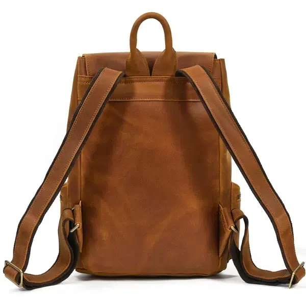 Leather Haven Handmade Genuine Leather Backpack | Large 15-Inch Laptop Daypack for Men & Women | Cowhide Computer Backpack