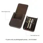 Leather Haven Handmade Leather Fountain Pen Case for Men & Women | Retro Pen Holder Organizer for Boys & Girls